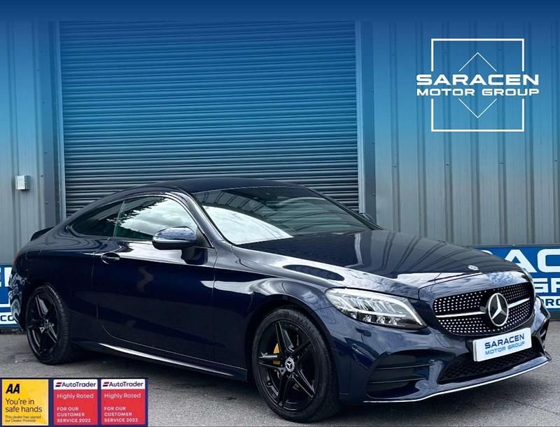 Blue Used 2018 Mercedes C200 AMG line Coupe | £17,495 (Fair price) - Image 1/3