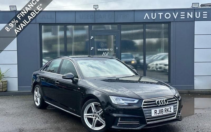 Used Audi A4 S-Line 150 HP (110 kW) 2018 Black Sedan