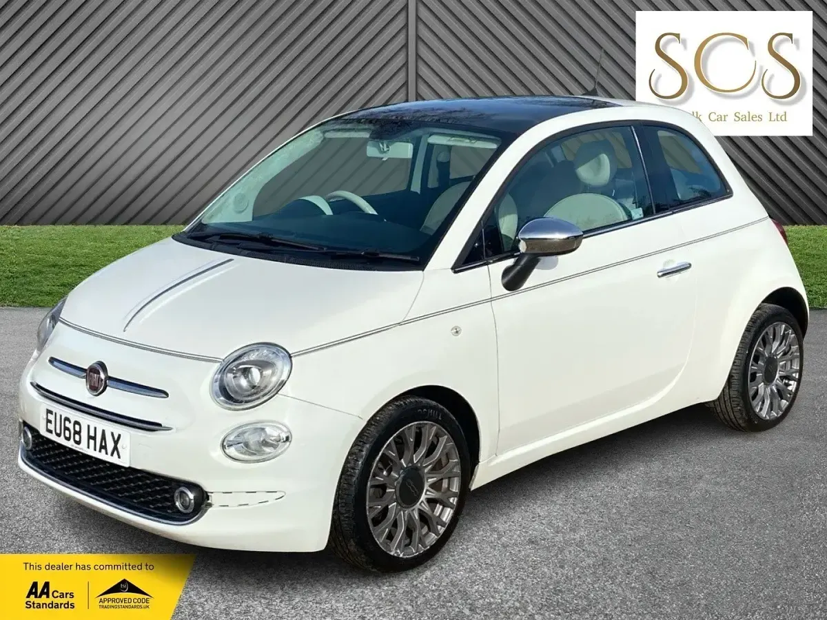 Used Fiat 500 Collezione 69 HP (50 kW) 2018 White Hatchback