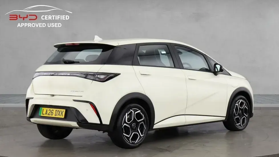New BYD Dolphin Boost 130 kW (177 HP) 2026 White Hatchback