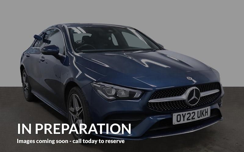 Used Mercedes CLA250e AMG Line Premium 218 HP (160 kW) 2022 Blue Sedan
