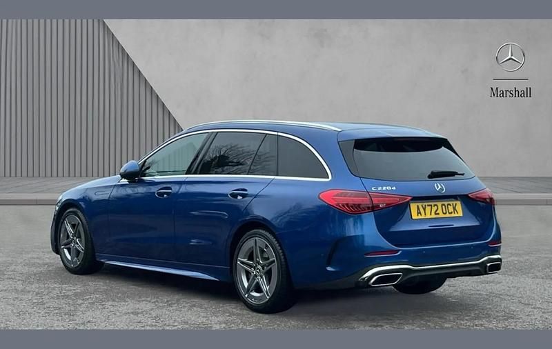 Used Mercedes C220 AMG line 196 HP (144 kW) 2023 Blue Estate