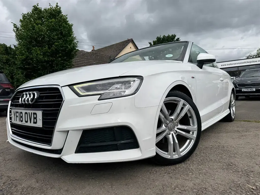 Used Audi A3 Cabriolet S-Line 150 HP (110 kW) 2018 White Cabriolet