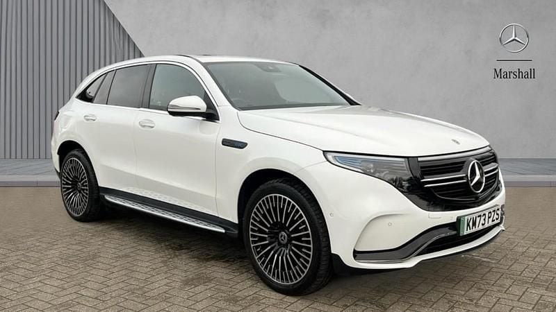 Used Mercedes EQC400 AMG Line Premium 300 kW (408 HP) 2023 Manufaktur opalite white bright SUV