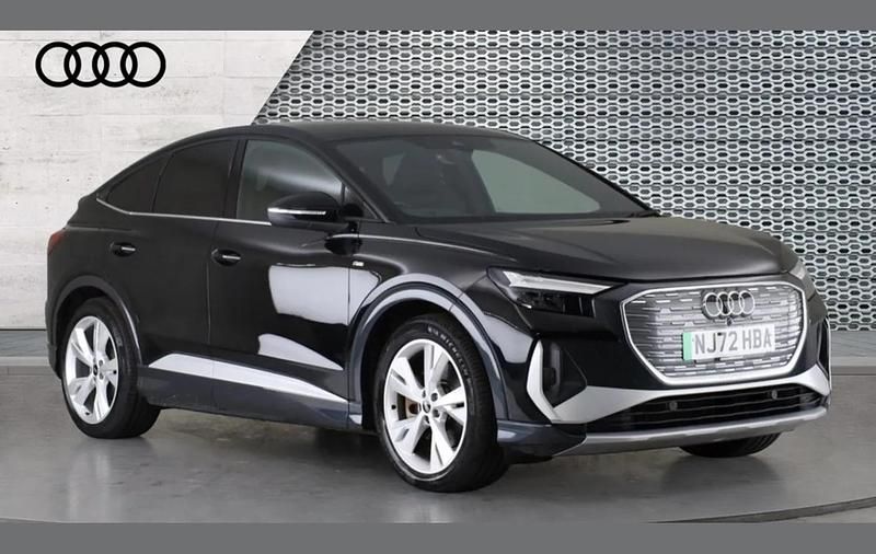 Black Used 2022 Audi Q4 Sportback e-tron S-Line SUV | £26,790 - Image 1/4