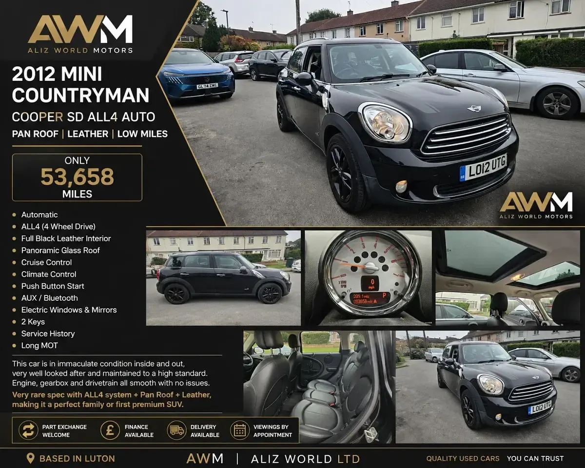 Used Mini Cooper D 112 HP (82 kW) 2012 Black Hatchback