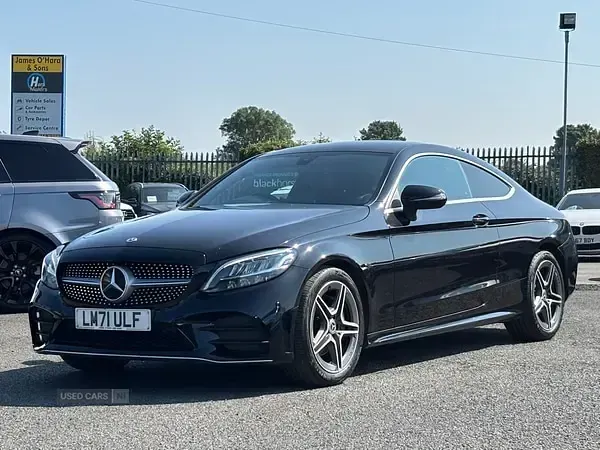 Used Mercedes C220 AMG line 194 HP (142 kW) 2021 Black Coupe