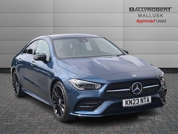 Blue Used 2023 Mercedes CLA220 AMG Line Premium Plus Sedan | £29,895 (Fair price) - Image 1/4