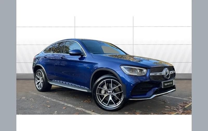 Blue Used 2022 Mercedes GLC300e AMG line Coupe | £38,680 (Fair price) - Image 1/4