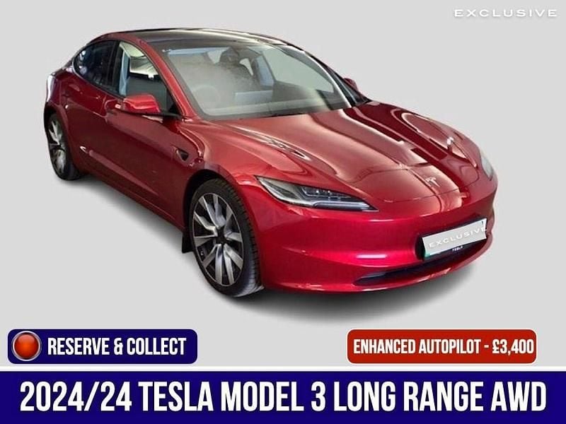 Red Used 2024 Tesla Model 3 Long Range AWD Sedan | £36,950 - Image 1/4