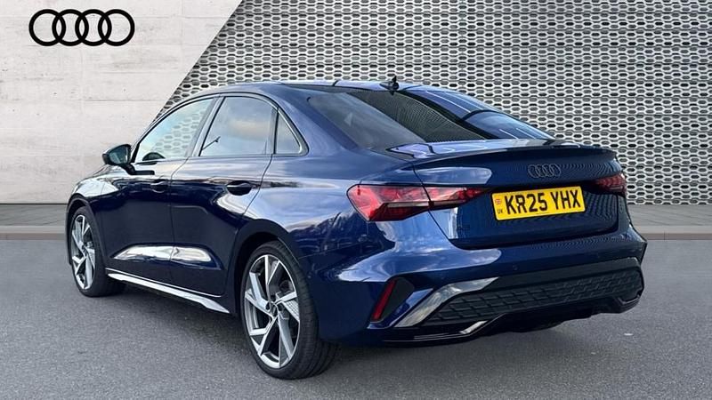 Used Audi A3 Black Edition 150 HP (110 kW) 2025 Blue Sedan