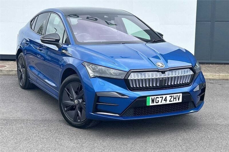 Blue Used 2024 Skoda Enyaq iV vRS SUV | £37,995 (Expensive) - Image 1/4
