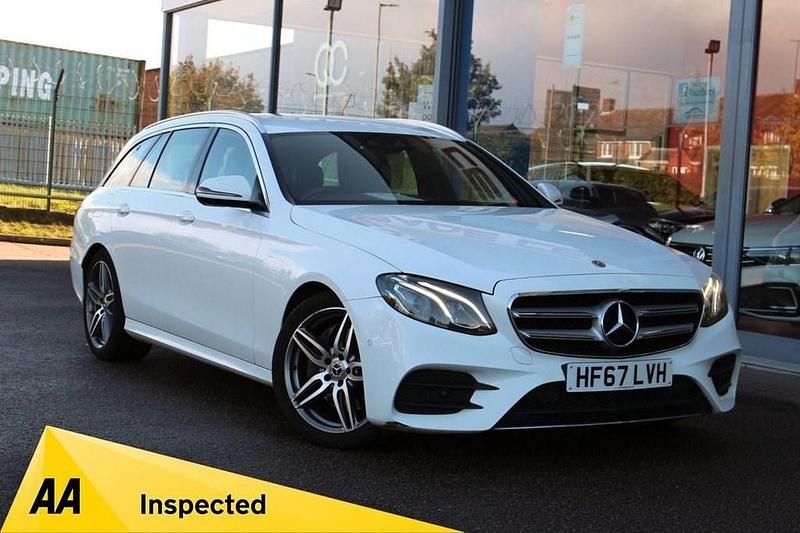White Used 2017 Mercedes E220 AMG line Estate | £15,495 (Fair price) - Image 1/4