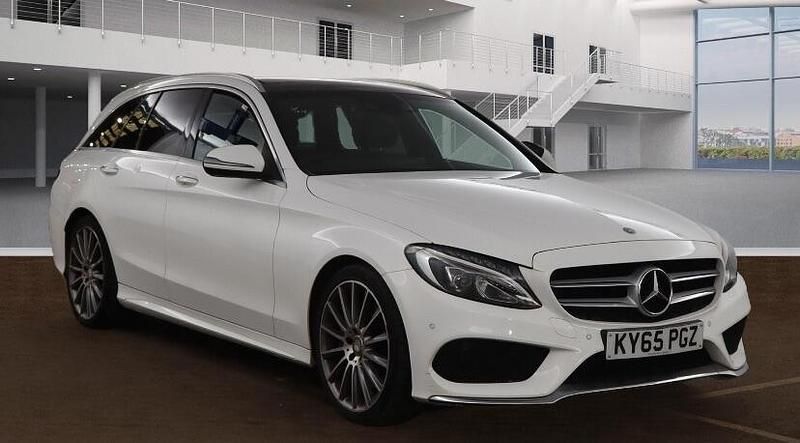 White Used 2015 Mercedes C250 AMG Line Premium Plus Estate | £9,990 (Fair price) - Image 1/1