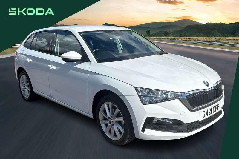 White Used 2021 Skoda Scala SE Hatchback | £13,899 (Fair price) - Image 1/4