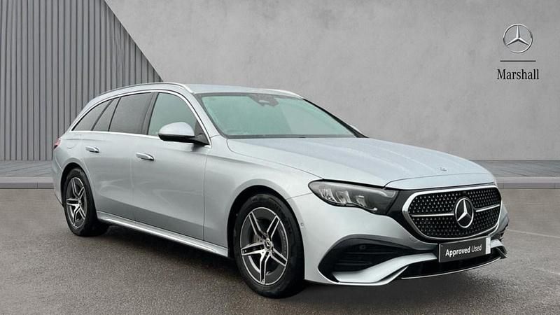 Metallic paintwork hightech silver Used 2024 Mercedes E200 AMG line Estate | £36,780 (Fair price) - Image 1/4