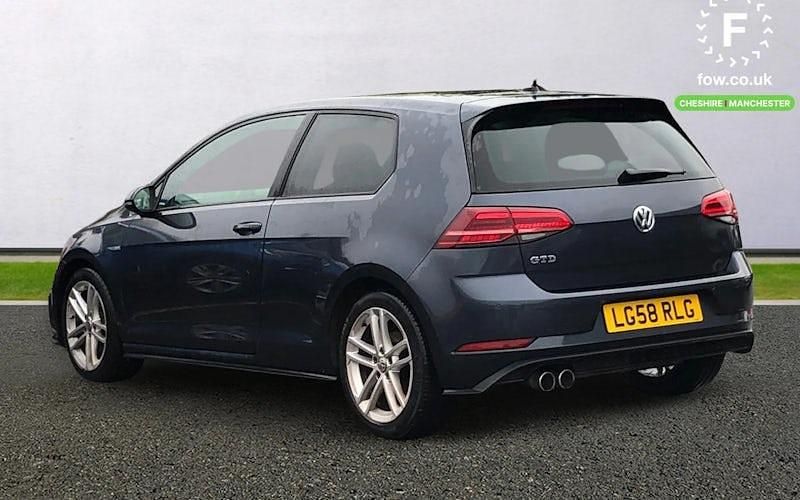 Used VW Golf VII GTD 184 HP (135 kW) 2018 Blue Hatchback