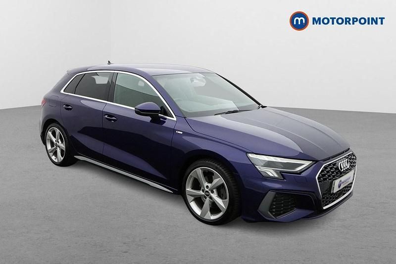 Blue Used 2021 Audi A3 S-Line Hatchback | £19,749 (Fair price) - Image 1/4