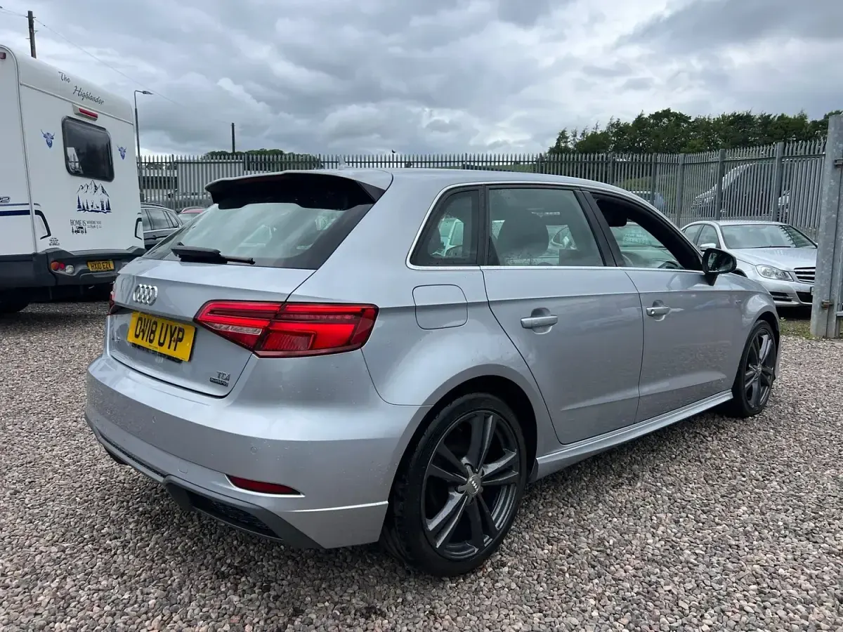 Used Audi A3 S-Line 184 HP (135 kW) 2018 Silver Sedan