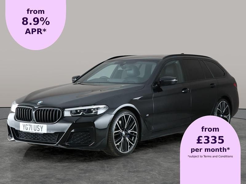Black Used 2021 BMW 520 M Sport Estate | £20,962 (Good price) - Image 1/2