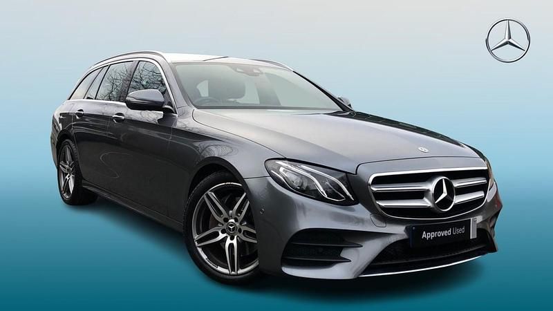 Selenite grey metallic Used 2018 Mercedes E220 AMG line Estate | £17,495 (Fair price) - Image 1/4