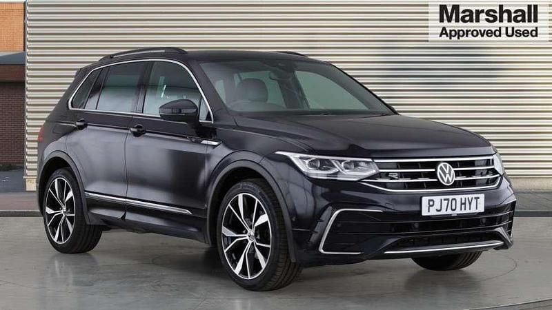Black Used 2020 VW Tiguan R-line SUV | £20,192 (Fair price) - Image 1/4