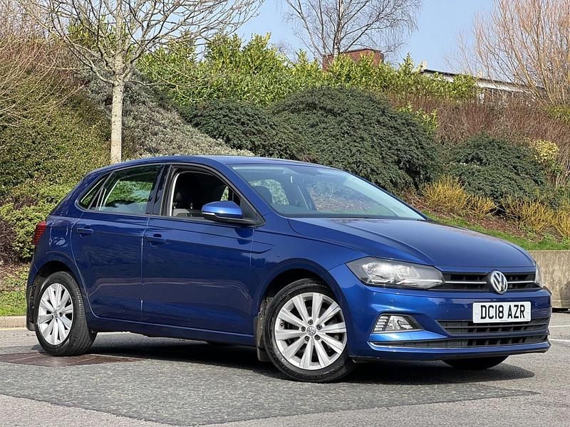 Begagnad VW Polo SEL 115 HK (84 kW) 2018 Blå Halvkombi