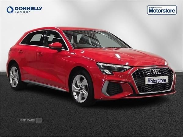 Red Used 2022 Audi A3 e-tron S-Line Hatchback | £19,995 (Fair price) - Image 1/4