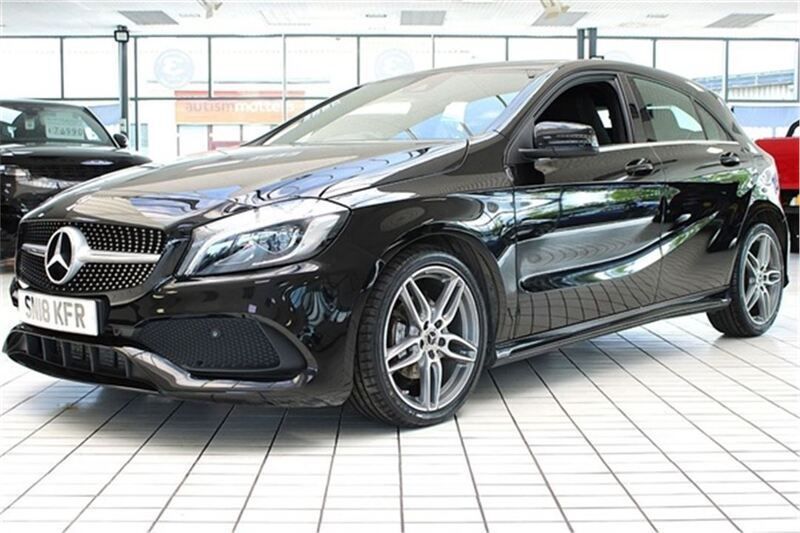 Black Used 2018 Mercedes A200 AMG line Hatchback | £14,390 (Fair price) - Image 1/4