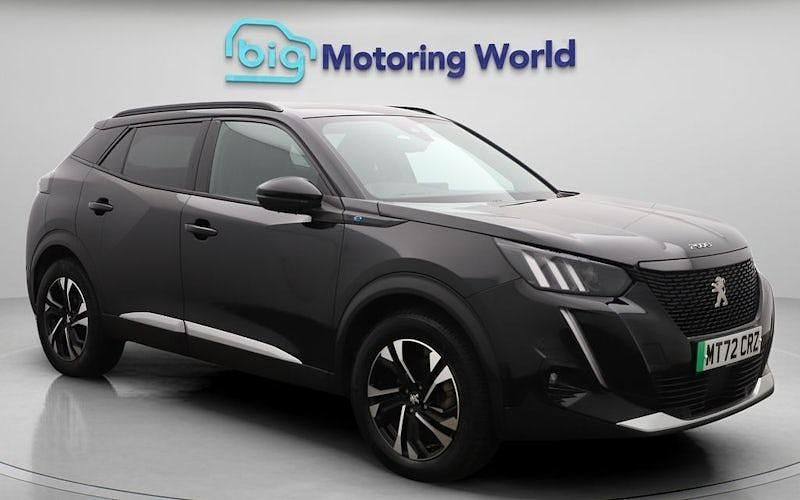 Black Used 2022 Peugeot e-2008 GT SUV | £12,100 (Fair price) - Image 1/4