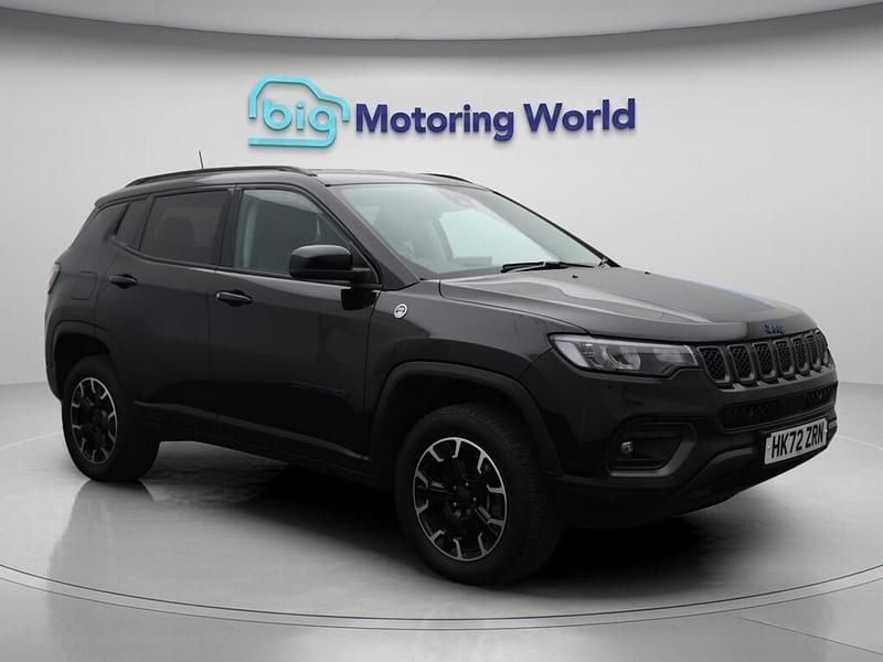 Black Used 2022 Jeep Compass Trailhawk SUV | £16,100 (Good price) - Image 1/4