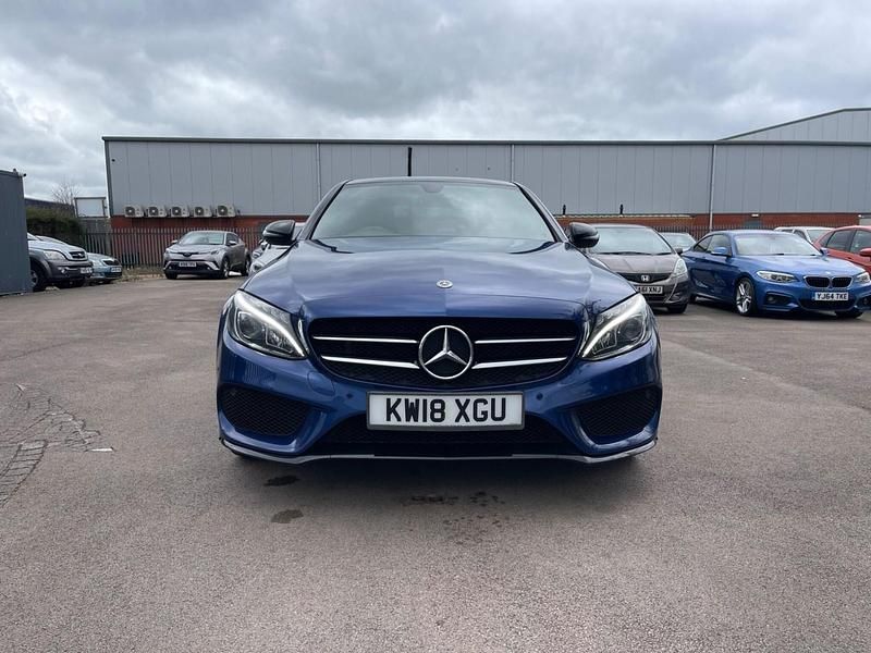 Used Mercedes C220 AMG Line Premium 170 HP (125 kW) 2018 Blue Sedan