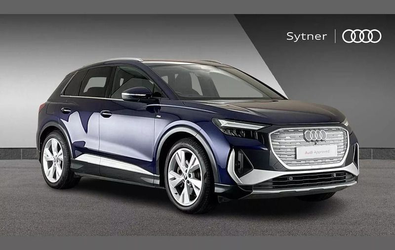 Blue Used 2022 Audi Q4 e-tron S-Line SUV | £26,500 (Fair price) - Image 1/4