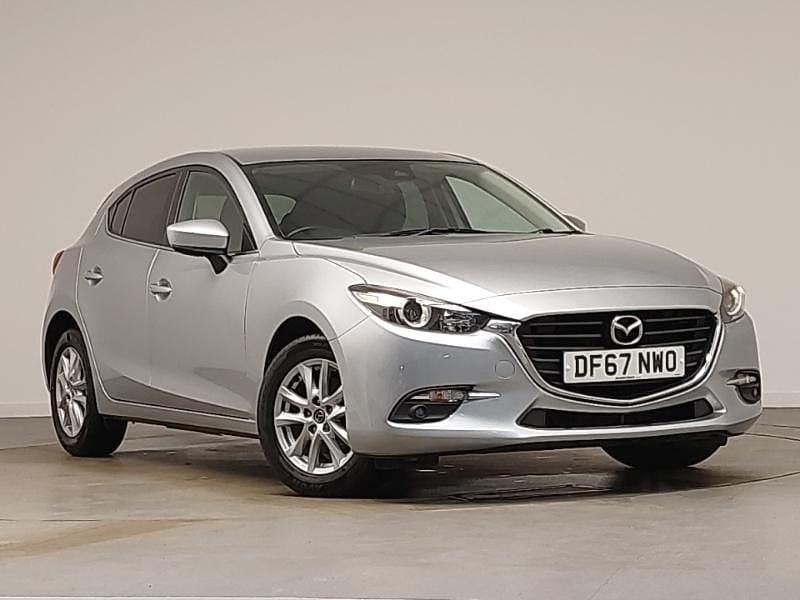 Silver Used 2017 Mazda 3 Hatchback | £7,998 (Fair price) - Image 1/4