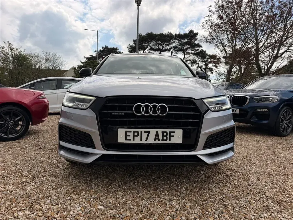 Used Audi Q3 Black Edition 184 HP (135 kW) 2017 Floret silver with dark interior trim SUV