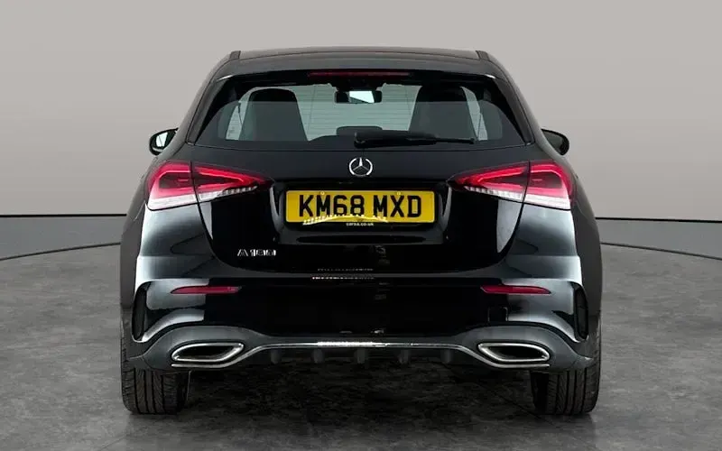 Used Mercedes A180 AMG line 136 HP (100 kW) 2018 Black Hatchback