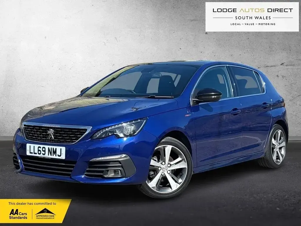 Usado Peugeot 308 GT-line 130 CV (95 kW) 2020 Azul Utilitario