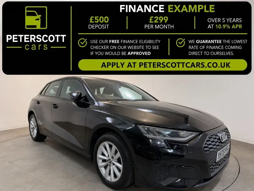 Used Audi A3 Sportback Design 110 HP (80 kW) 2020 Black Hatchback