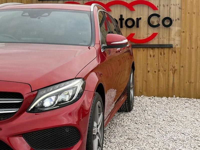 Used Mercedes C200 AMG line 184 HP (135 kW) 2015 Red Estate