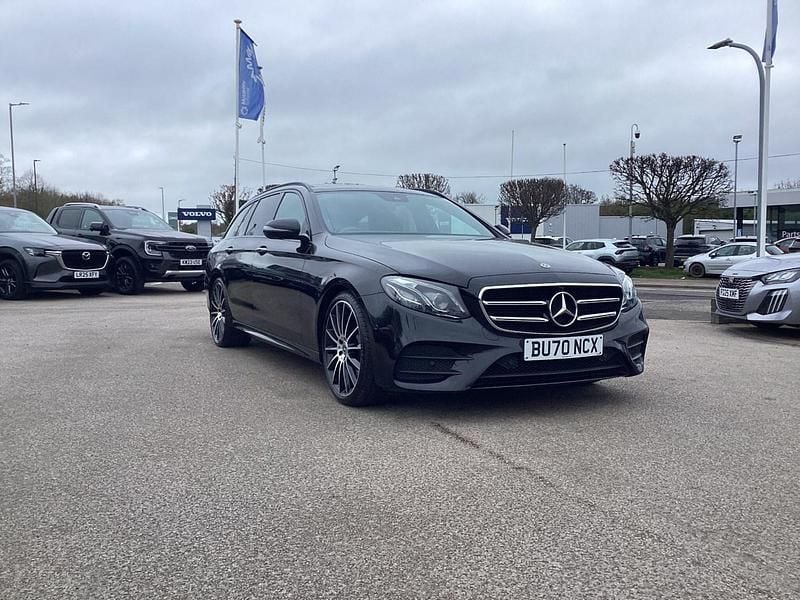 Used Mercedes E220 AMG line 191 HP (140 kW) 2020 Black Estate