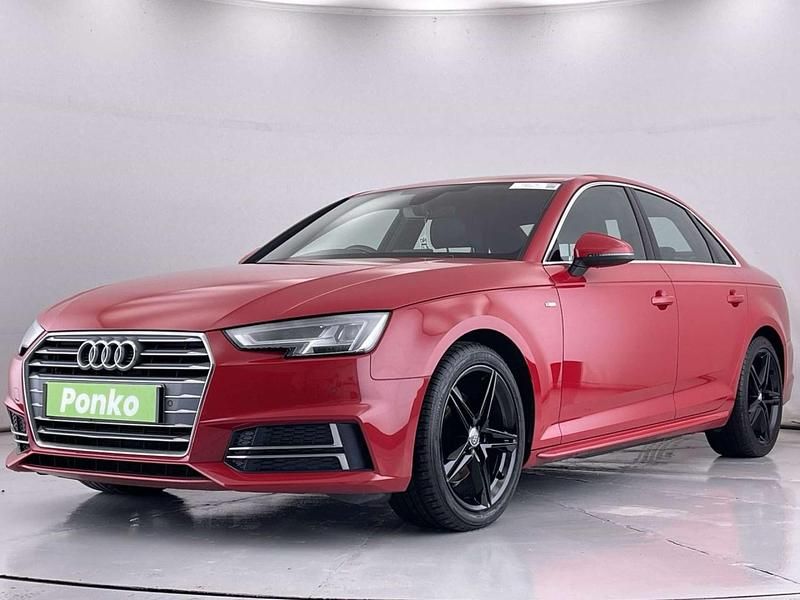 Used Audi A4 S-Line 150 HP (110 kW) 2018 Red Sedan