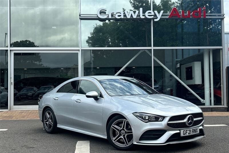 Silver Used 2021 Mercedes CLA200 AMG line Coupe | £20,990 (Good price) - Image 1/4