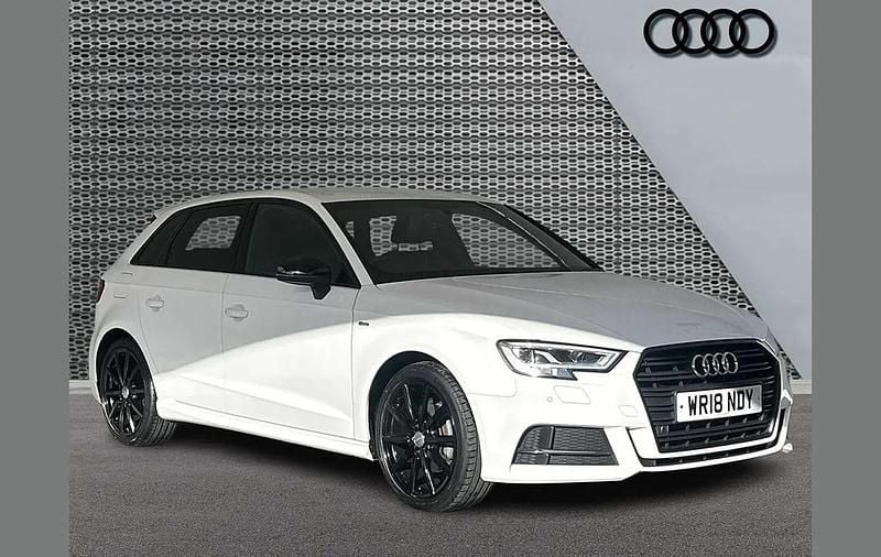 Used Audi A3 Black Edition 150 HP (110 kW) 2018 White Sedan
