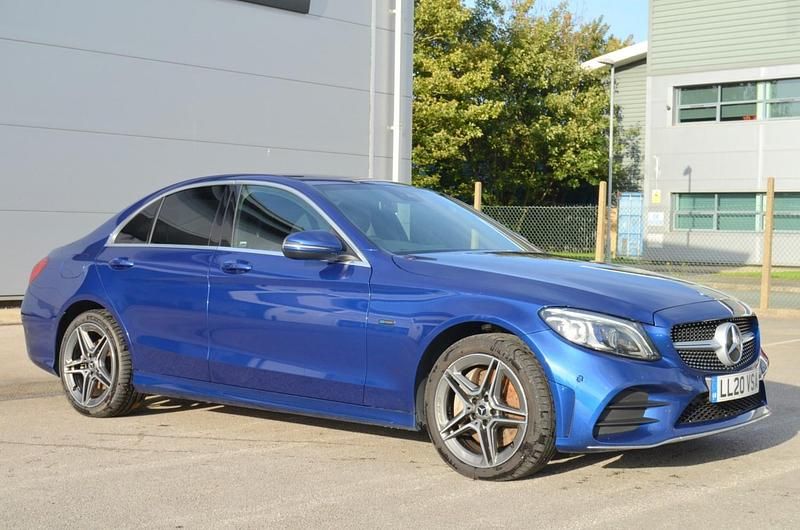 Used Mercedes C300e AMG line 2020 Blue Sedan