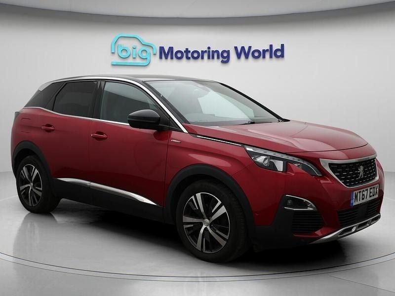 Red Used 2017 Peugeot 3008 GT-line Hatchback | £12,579 (Fair price) - Image 1/4