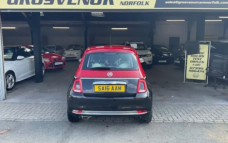 Used Fiat 500 Lounge 69 HP (50 kW) 2016 Black/red Hatchback