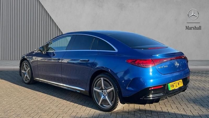 Used Mercedes EQE300 AMG Line Premium 180 kW (245 HP) 2022 Spectral blue metallic Sedan