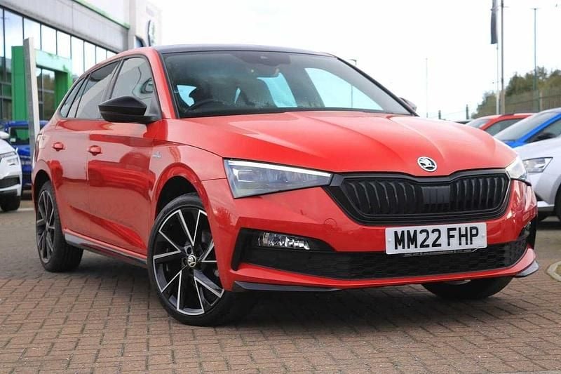 Velvet red metallic Used 2022 Skoda Scala Monte Carlo Hatchback | £16,750 (Fair price) - Image 1/4