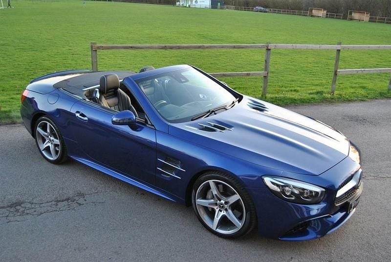Used Mercedes SL400 AMG line 367 HP (269 kW) 2019 Brilliant blue Cabriolet