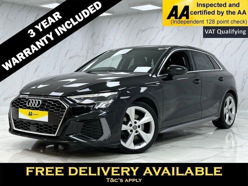 Black Used 2020 Audi A3 Sportback S-Line Hatchback | £16,545 (Fair price) - Image 1/2